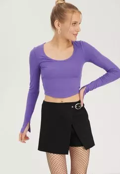 футболка с длинным рукавом 2 Pack Even&Odd, цвет off-white/purple