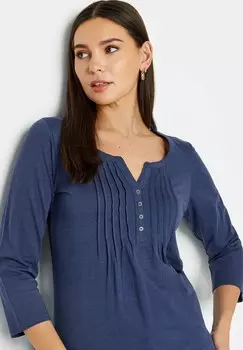 Футболка с длинным рукавом 2 Pack Henley Long Tall Sally, темно-синяя