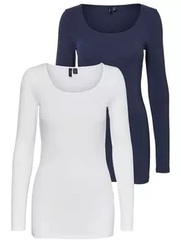 Футболка с длинным рукавом 2Er Pack Vero Moda, синий