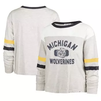 Футболка с длинным рукавом 47 Michigan Wolverines, серый