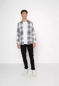 футболка с длинным рукавом 5 PACK Pier One, синий/белый/бежевый/оливковый