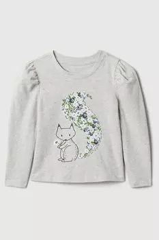 Футболка с длинным рукавом (6 мес 5 лет) Gap, серый