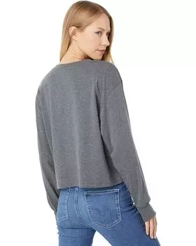 Футболка с длинным рукавом Alternative Cotton Jersey Main Stage Cropped Long Sleeve Tee, темно-серый