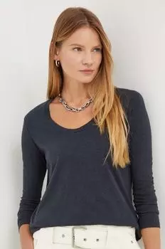 Футболка с длинным рукавом American Vintage, темно-синий