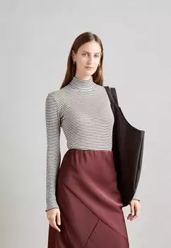 Футболка с длинным рукавом Anna Field, бежевый/черный