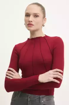 Футболка с длинным рукавом Answear Lab, гранатовый