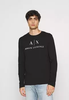 Футболка с длинным рукавом Armani Exchange, черная