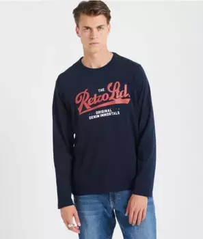 Футболка с длинным рукавом Asheville Retro Jeans, черный