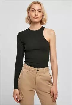 Футболка с длинным рукавом Asymmetric Urban Classics, черный