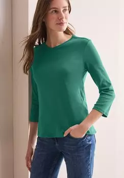 Футболка с длинным рукавом BASIC V-NECK Cecil, зеленый