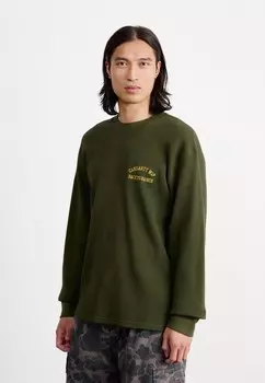 Футболка с длинным рукавом BASICS SCRIPT Carhartt WIP, темно-зеленый