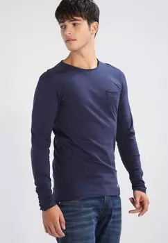 Футболка с длинным рукавом Bhbhnicolai Tee L.S. Blend, цвет navy