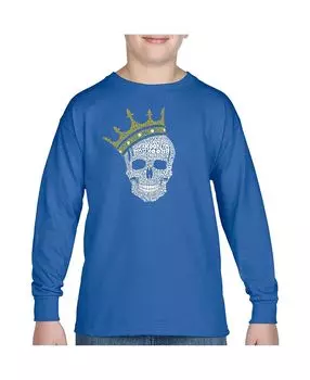 Лонгслив Big Boy's Word Art — Brooklyn Crown LA Pop Art, синий