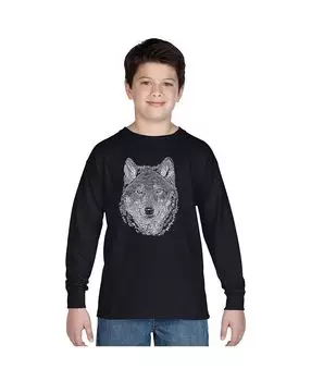 Лонгслив Big Boy's Word Art LA Pop Art, черный