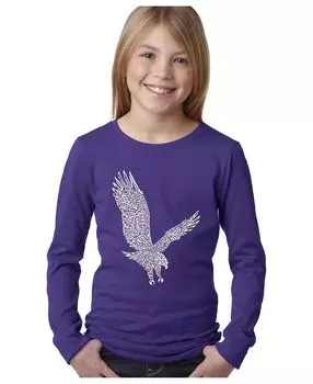 Футболка с длинным рукавом Big Girl's Word Art - Орел LA Pop Art
