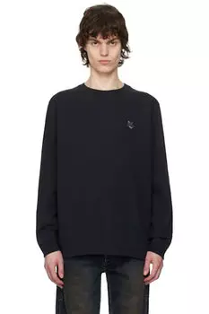 Футболка с длинным рукавом Black Bold Fox Head Comfort Maison Kitsun