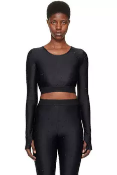 Футболка с длинным рукавом Black Crystal Versace Jeans Couture
