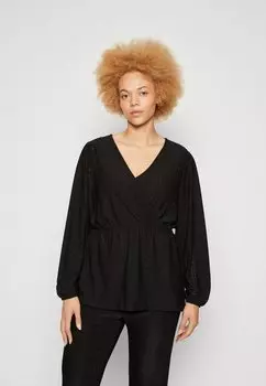 Футболка с длинным рукавом Carchristel Wrap ONLY Carmakoma, черный