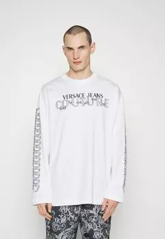 Футболка с длинным рукавом Chain Logo Versace Jeans Couture, белый