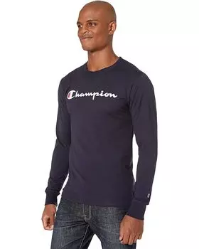 Футболка с длинным рукавом Champion Classic Jersey Graphic Long Sleeve Tee, темно-синий