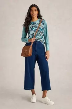 Футболка с длинным рукавом Clara из 100% хлопка White Stuff, синий