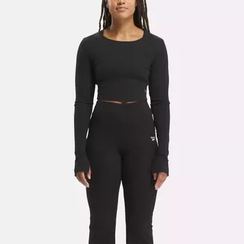Футболка с длинным рукавом Classics Wardrobe Essentials Reebok, черный