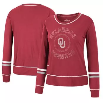 Футболка с длинным рукавом Colosseum Oklahoma Sooners, малиновый