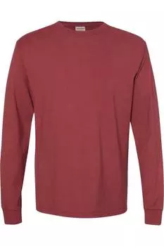 Футболка с длинным рукавом ComfortWash by Hanes Garment-Dyed, цвет cayenne