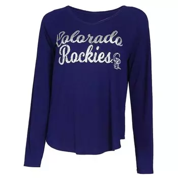 Футболка с длинным рукавом Concepts Sport Colorado Rockies, фиолетовый