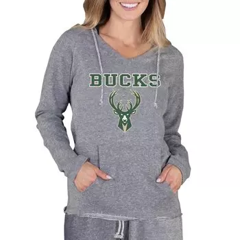 Футболка с длинным рукавом Concepts Sport Milwaukee Bucks, серый