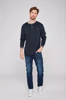 Футболка с длинным рукавом Cosimo Granddad U.S. Polo Assn., цвет dark sapphire