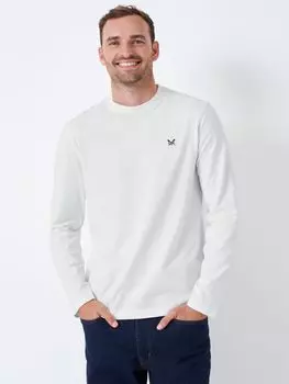 Футболка с длинным рукавом Crew Clothing, белый