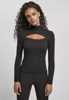 Футболка с длинным рукавом Cutout Turtleneck Urban Classics, черный
