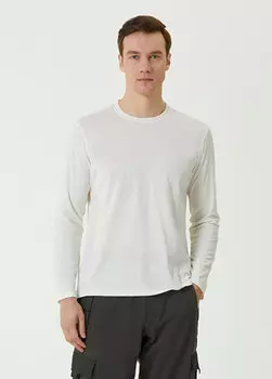 Футболка с длинным рукавом цвета экрю Kiton