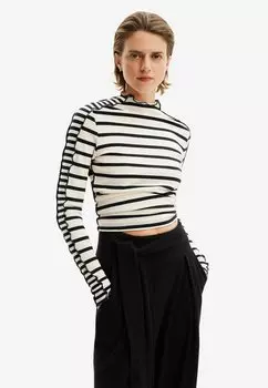 Футболка с длинным рукавом Desigual, белая