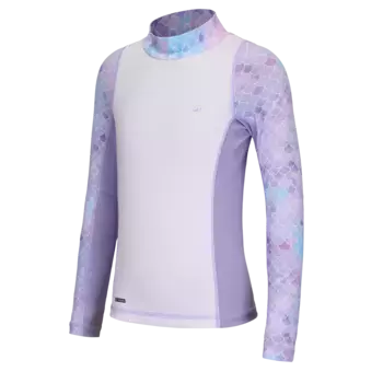 Футболка с длинным рукавом для девочек Surf Sun Protection 500 - MERMAID PURPLE OLAIAN