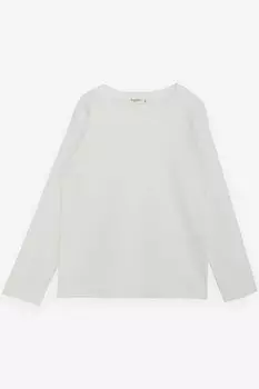Футболка с длинным рукавом для мальчика базового цвета (5–12 лет) Breeze, экрю