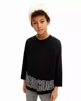 Футболка с длинным рукавом для мальчика Desigual, черный