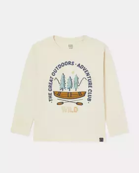 Футболка с длинным рукавом для мальчика Kids El Corte Ingls, белый