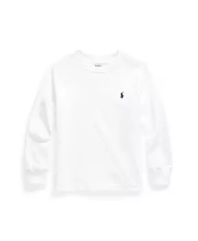 Футболка с длинным рукавом для малышей и маленьких мальчиков Polo Ralph Lauren, белый