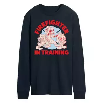 Футболка с длинным рукавом для мужчин "Микки Маус и друзья: будущий пожарный" Disney, синий
