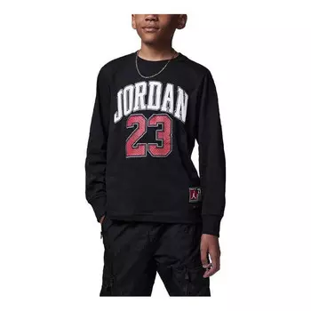 Футболка с длинным рукавом для юниорских тренировок Air Jordan, черный
