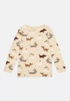 Футболка с длинным рукавом Dogs Unisex Lindex, цвет light beige