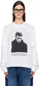 Футболка с длинным рукавом «Джеймс Дин» sacai, белый