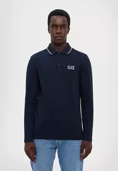 Футболка с длинным рукавом EA7 Emporio Armani, темно-синий