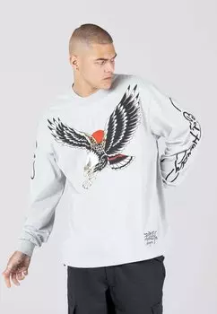 Футболка с длинным рукавом Eagle Japan Ed Hardy, цвет grey