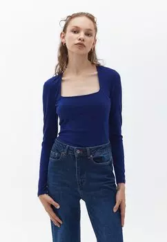 Футболка с длинным рукавом Eckigem Ausschnitt OXXO, цвет beacon blue