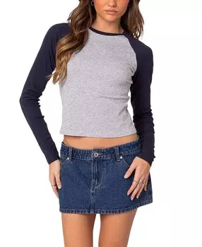 Футболка с длинным рукавом Edikted Raya, серый