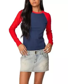 Футболка с длинным рукавом Edikted Tommi реглан, мультиколор