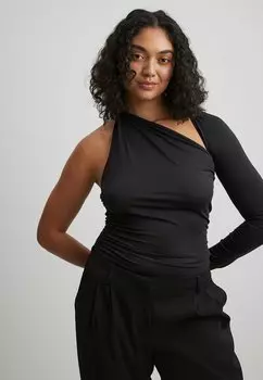 Футболка с длинным рукавом EINRMELIGES NA-KD, черная